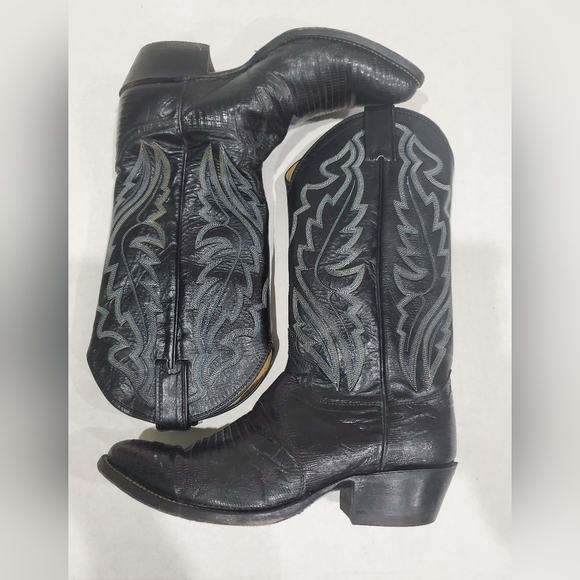 JUSTIN Style 8311 Boots Vintage Leather Cowboy Boots Men\'s 8 D main image 9